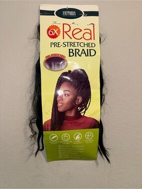 Victoria 6X Real Pre-Stretched Braiding Hair 52” Mega Pack 1B 6X Mega Pack